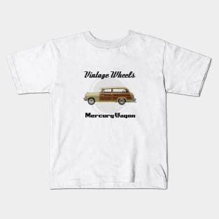 Vintage Wheels - Mercury Wagon Kids T-Shirt